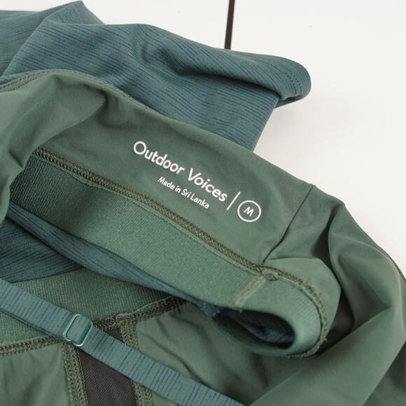 Outdoor Voices Techsweat Move Free Racer Back Tank Green Top Womens Sz M - Picture 7 of 7